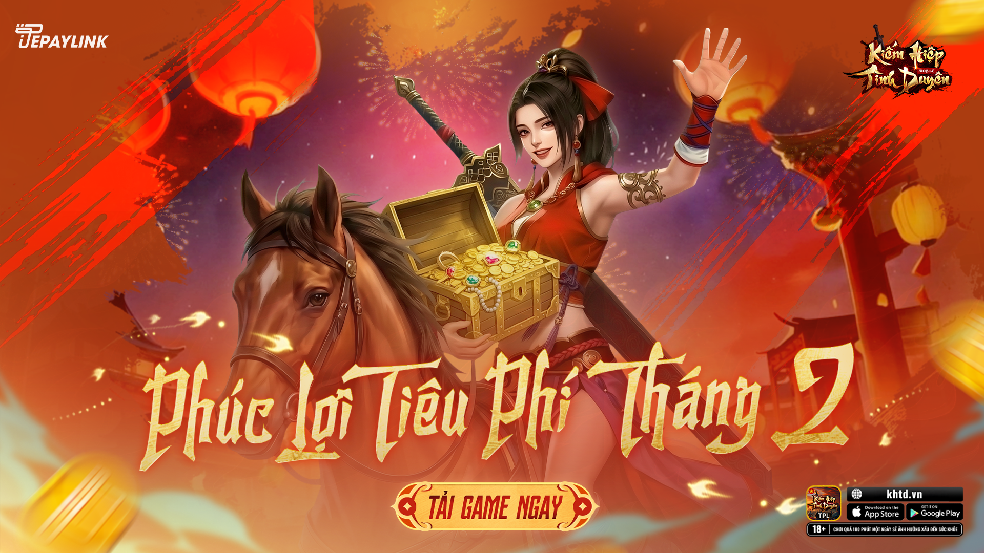 PhÚc LỢi TiÊu PhÍ ThÁng 2 Kiếm Hiệp Tình Duyên Tpl 